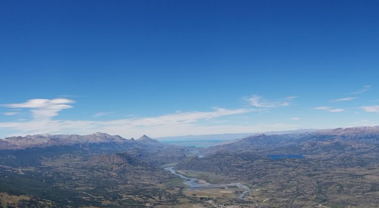 View towards Villa Cerro Castillo and beyond