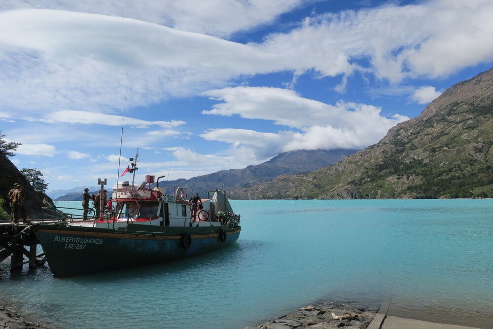 Ferry across Lago O'Higgins